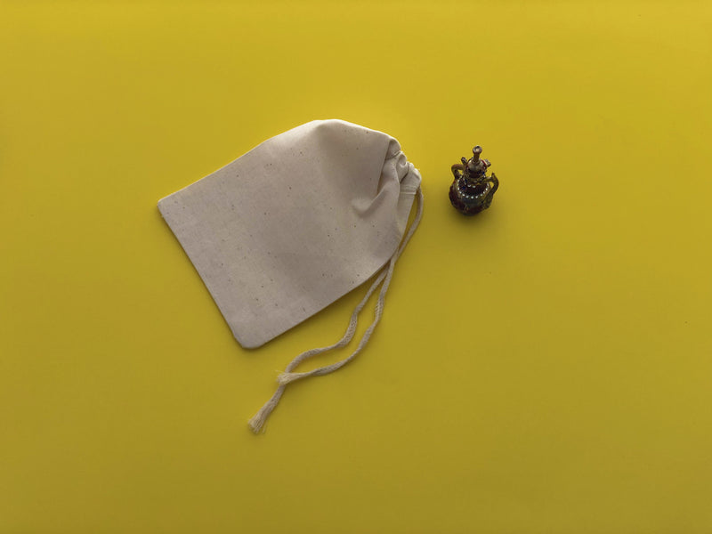 Cotton Single Drawstring Bag - Natural Color - Unbleached