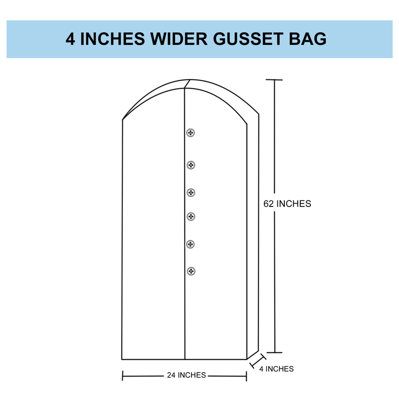 62" inch Muslin Garment Bags - 100% Cotton